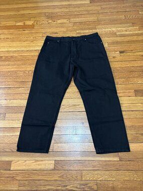 Wrangler Mens Relaxed Fit Jeans Size 42x30 Black Five Star Cotton Denim NWT NEW